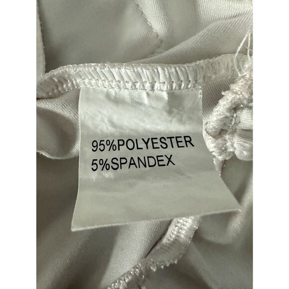 Jane + Jo Peony Peach Cream Floral Sleeveless Adjustable Strap Lace House Dress - Picture 7 of 9